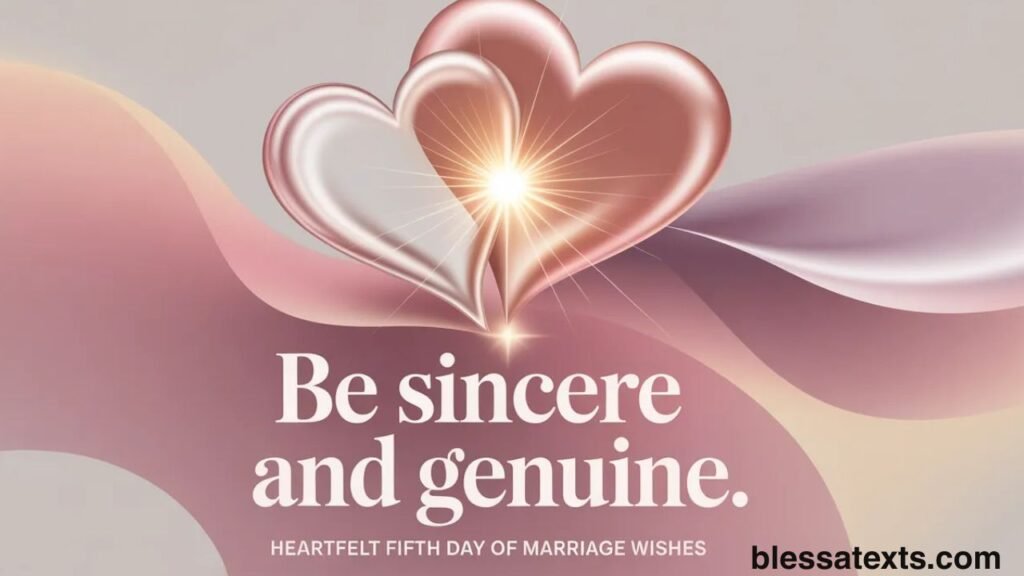 Heartfelt Fifth Day of Marriage Wishes 