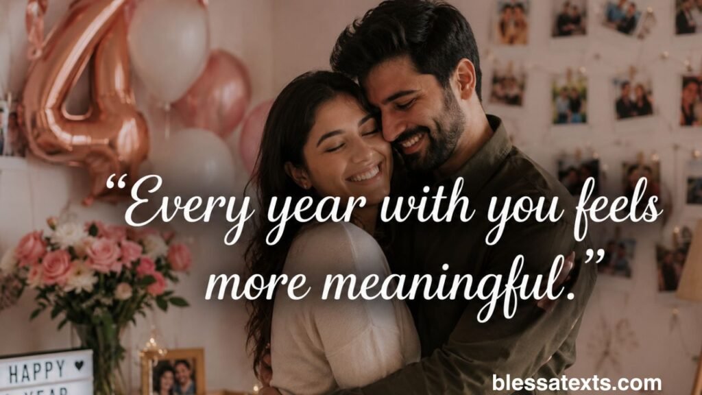Heartfelt 4th Anniversary Wishes
