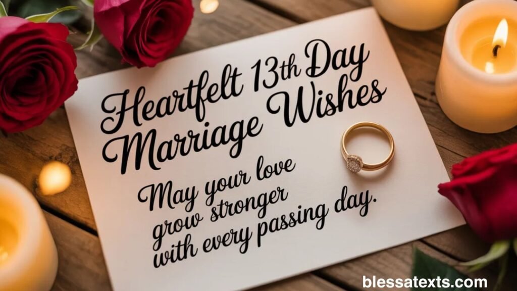 Heartfelt 13th Day of Marriage Wishes