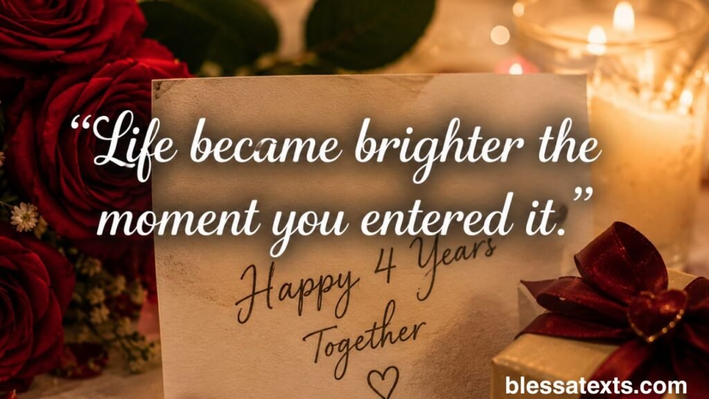 Heartfelt 4th Anniversary Wishes