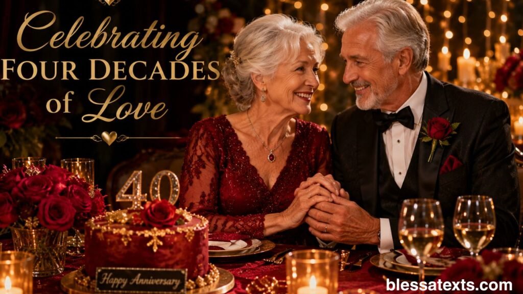 Heartfelt 40th Anniversary Wishes 