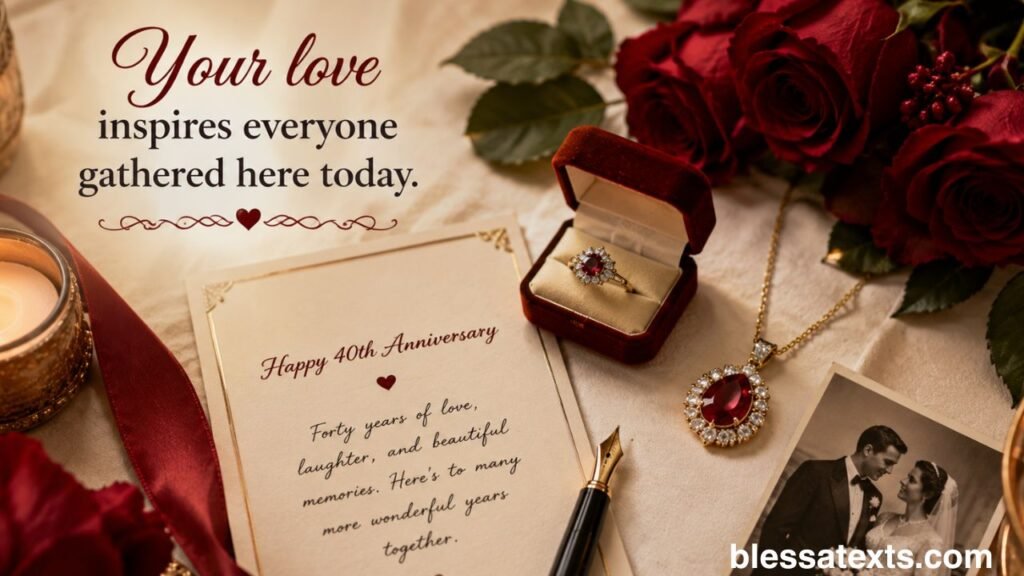 Heartfelt 40th Anniversary Wishes 