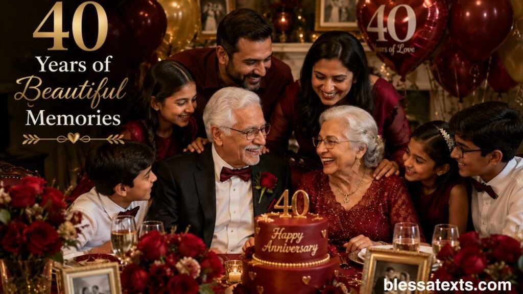 Heartfelt 40th Anniversary Wishes 