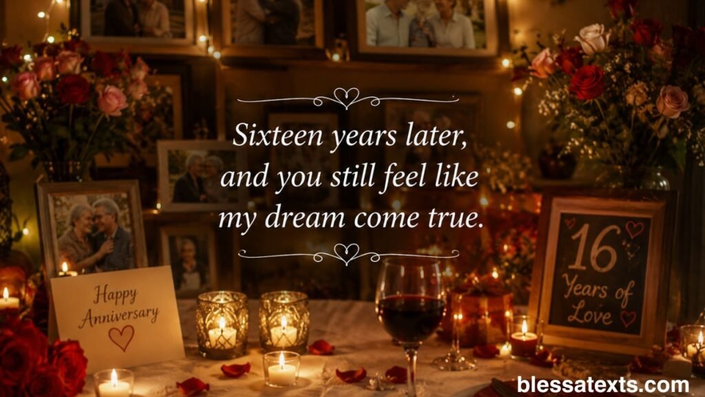 Heartfelt 16th Anniversary Wishes