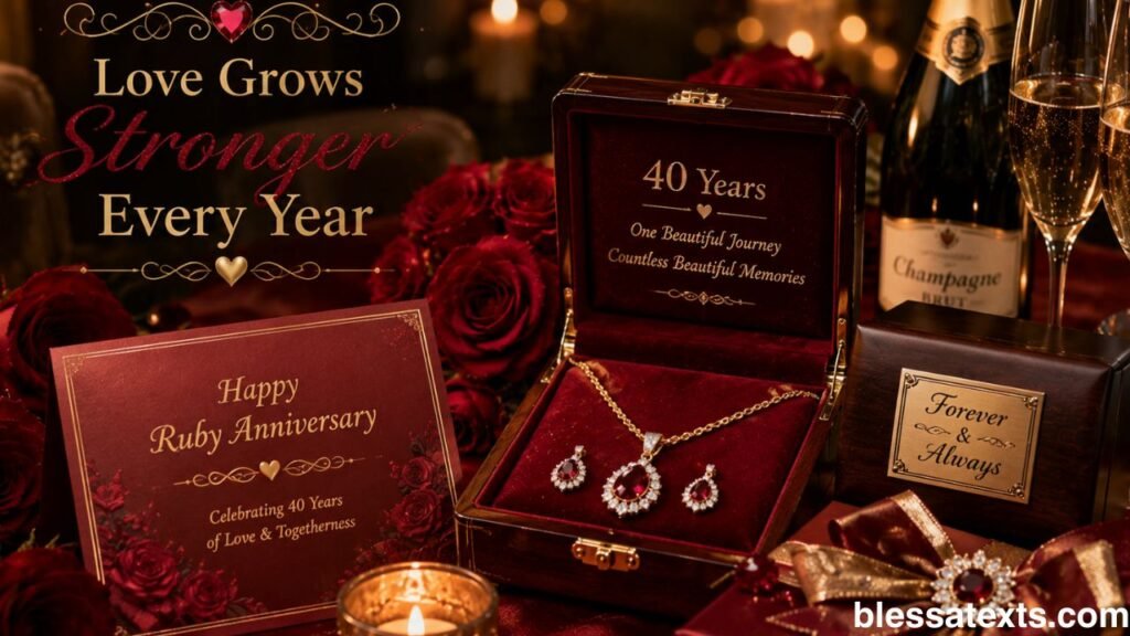 Heartfelt 40th Anniversary Wishes 