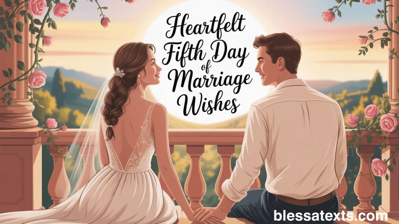 Heartfelt Fifth Day of Marriage Wishes