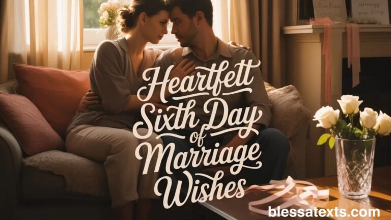 Heartfelt Sixth Day of Marriage Wishes