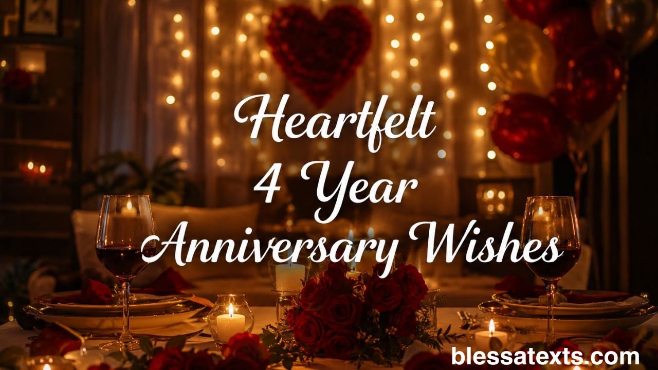 Heartfelt 4th Anniversary Wishes