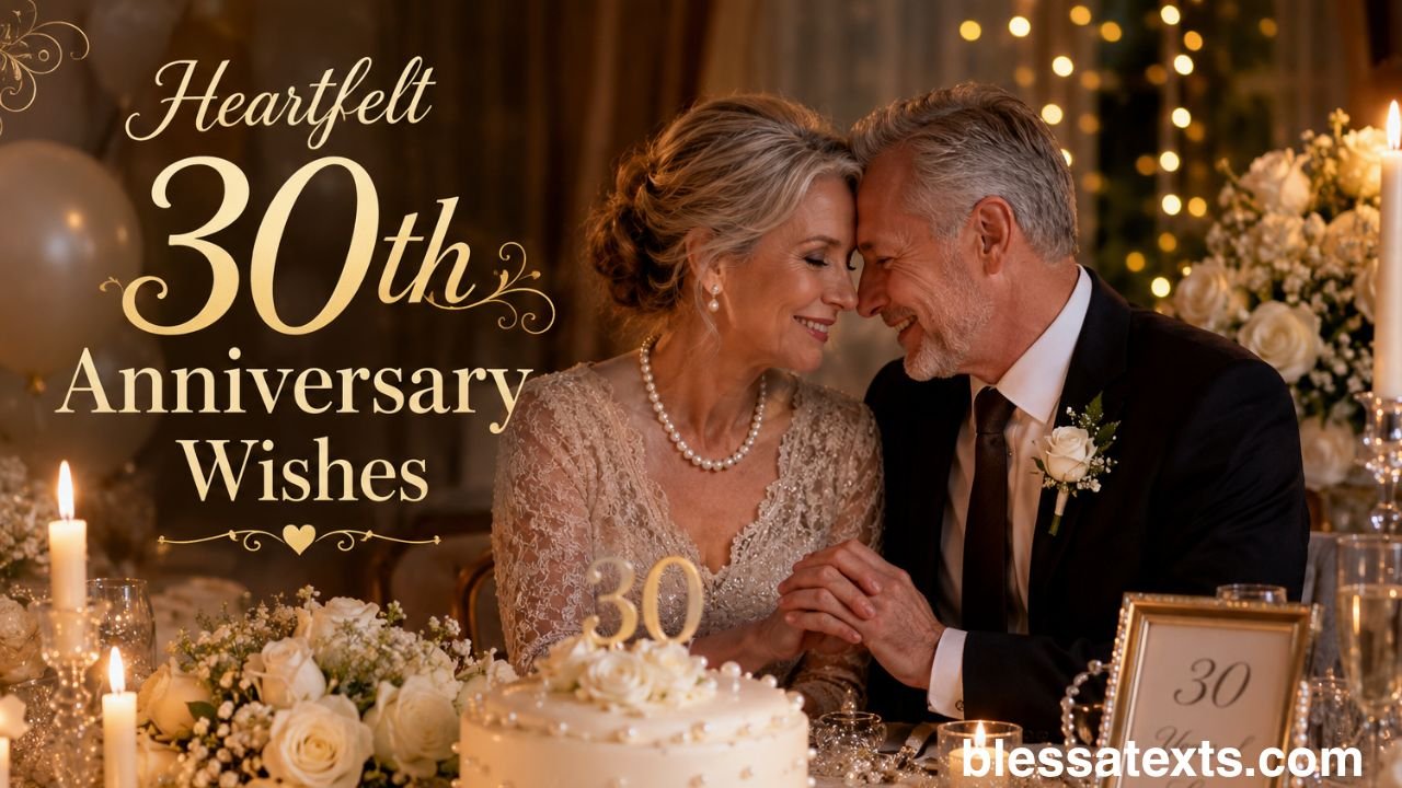 Heartfelt 30th Anniversary Wishes