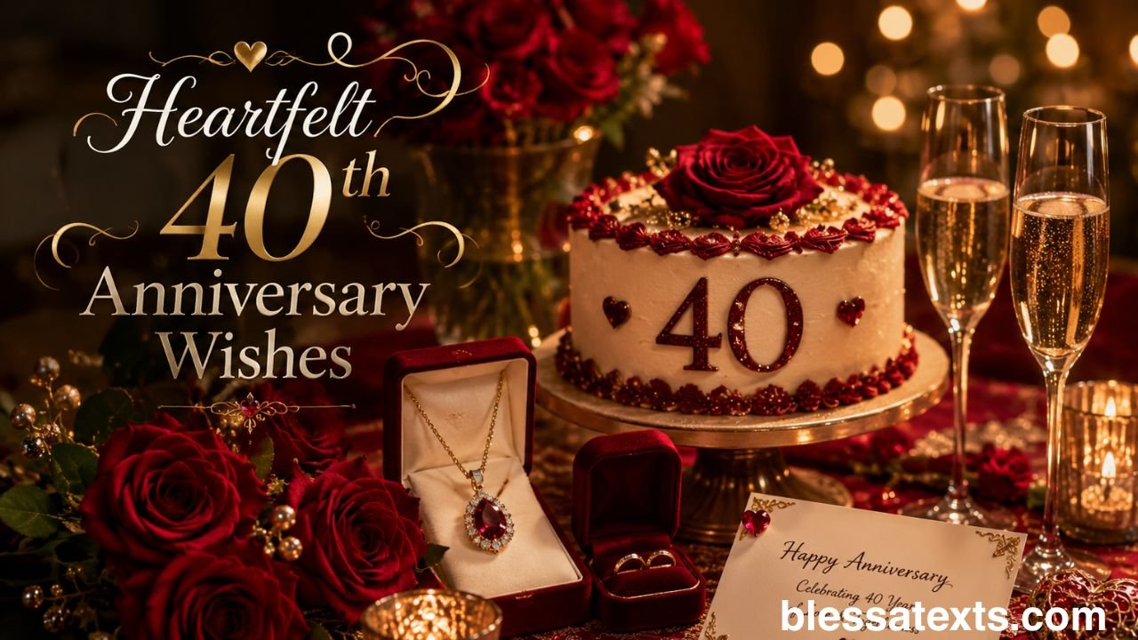 Heartfelt 40th Anniversary Wishes