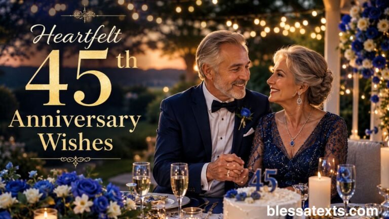 Heartfelt 45th Anniversary Wishes